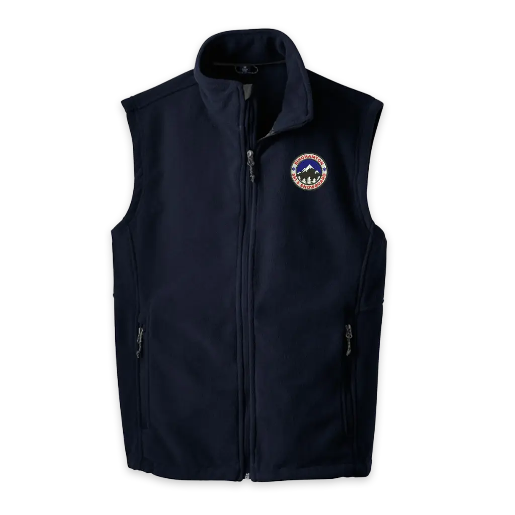 [F219-S-Navy] BHS Ski & Snowboard Club - Fleece Vest (S)