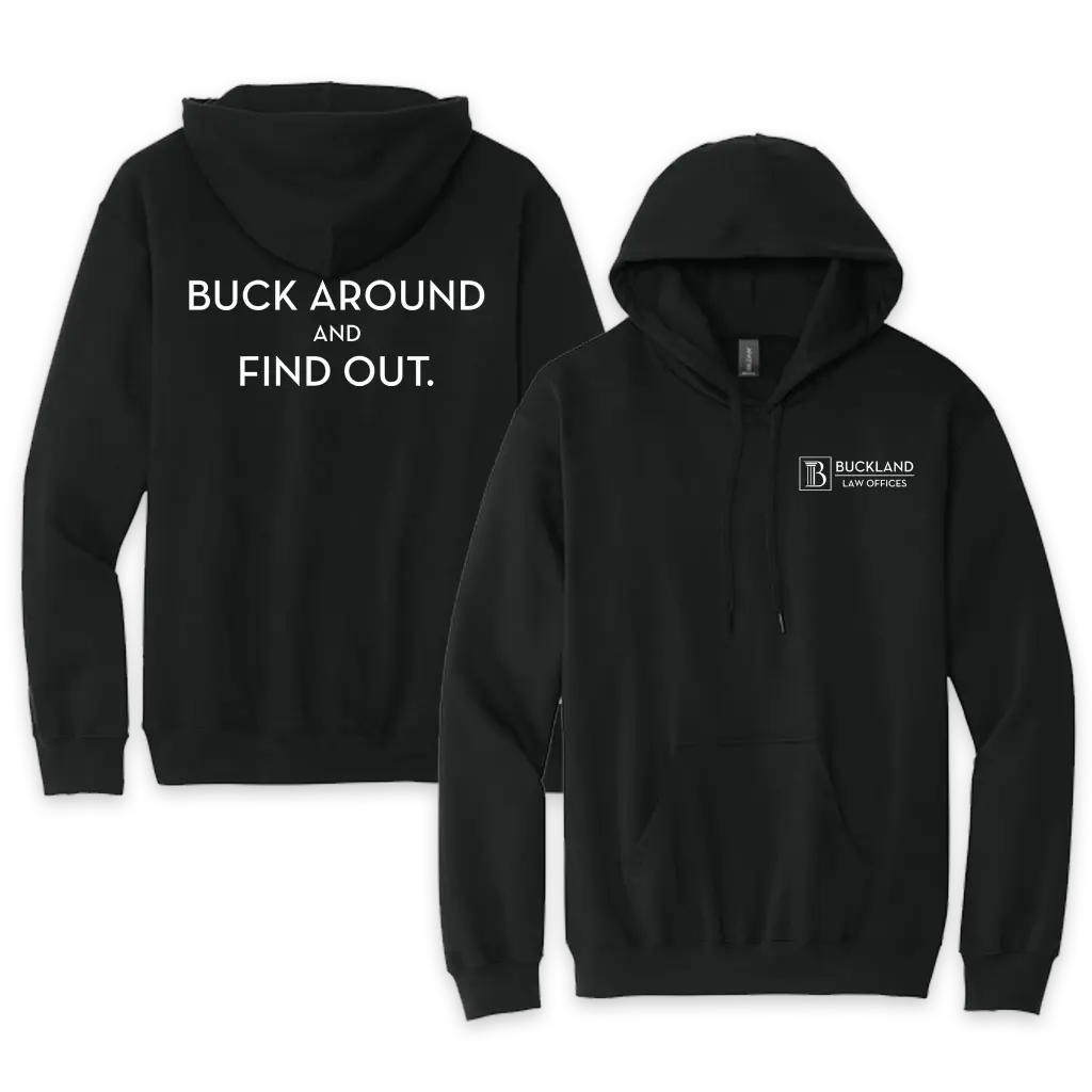 [SF500-S-bLACK] Buckland Law - Buck Around & Find Out Hoodie (Black, S)