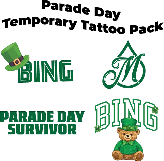 St. Patrick's Day Temporary Tattoos - Pack of 4! 