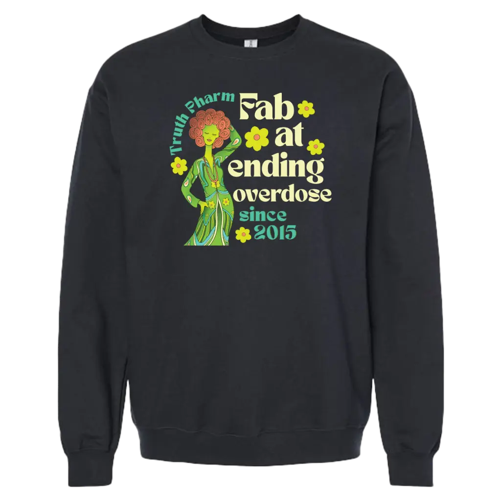 [SF000-S-Black] Truth Pharm - Fab At Ending Overdose Crewneck! (Black, S)