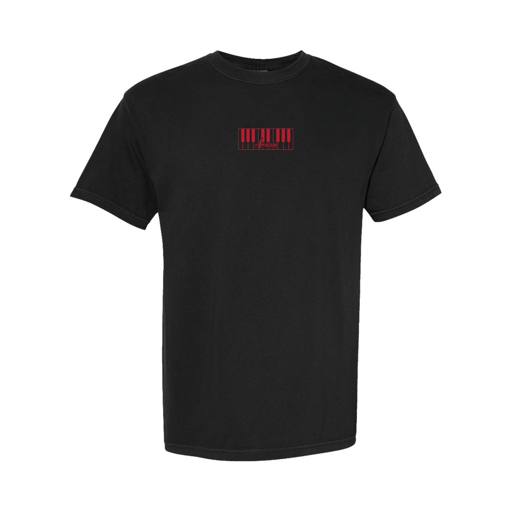 [1717-S-black] Amoreena Piano Tee (Black, S)