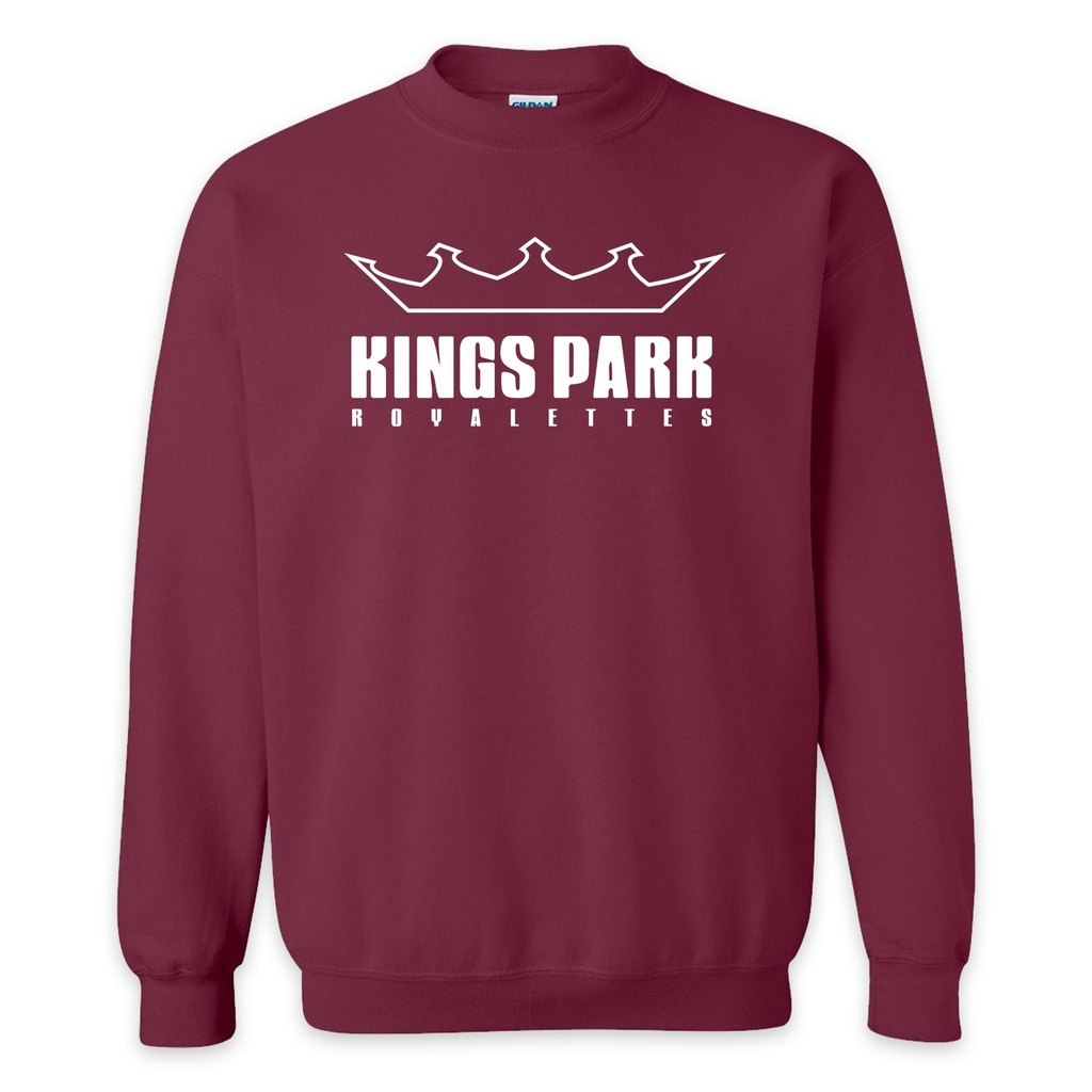 [18000-S-Maroon] Kings Park Royalettes Crewneck Sweatshirt (S)