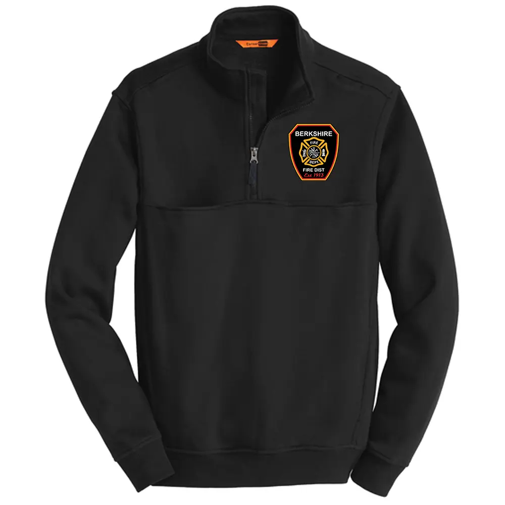 [CS626-S-Black] Berkshire Fire - 1/2 Zip Job Shirt (S)