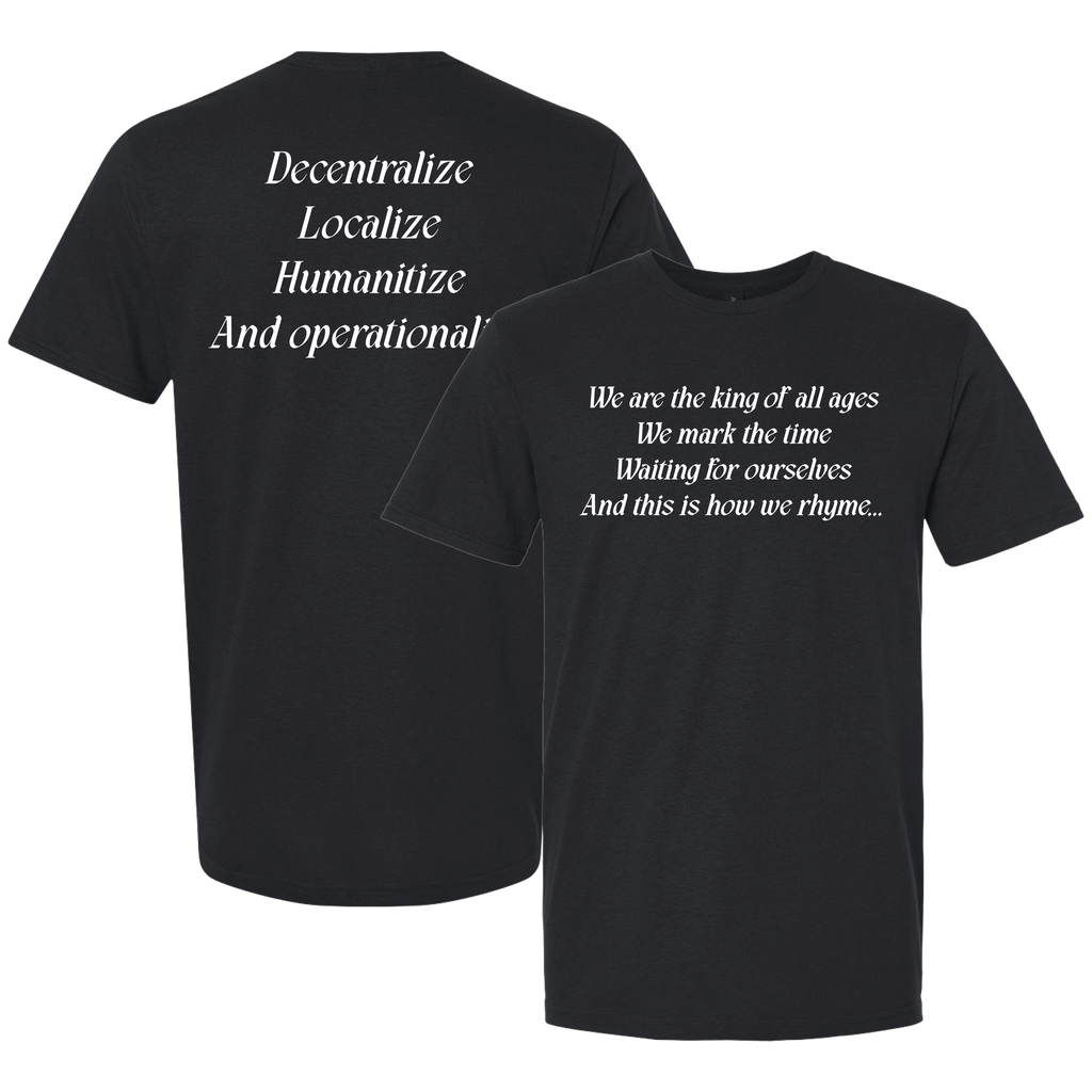 YoBe - Decentralize Lyrics Tee