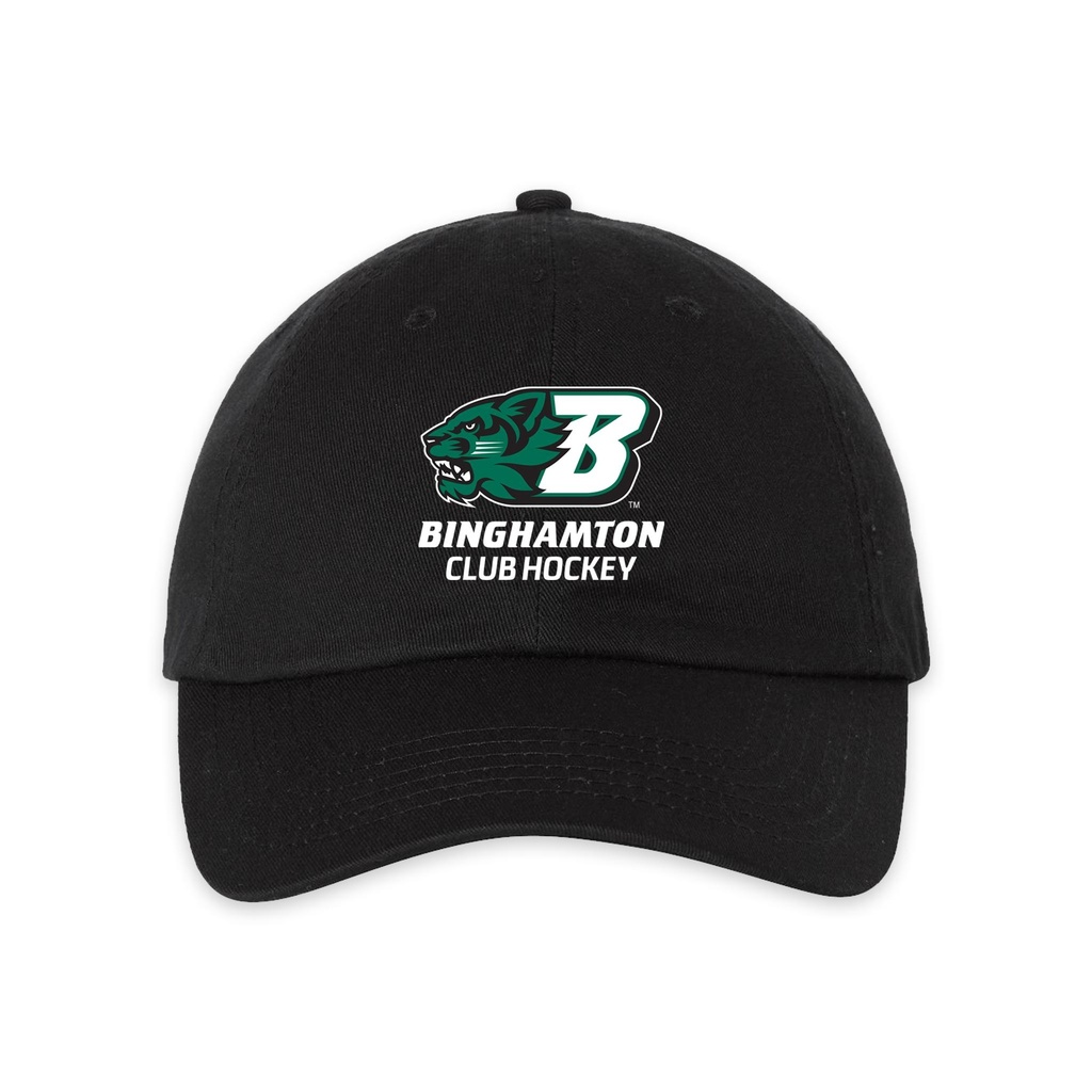 [VC300A-Black] BU Club Hockey Baseball Hat (Black)