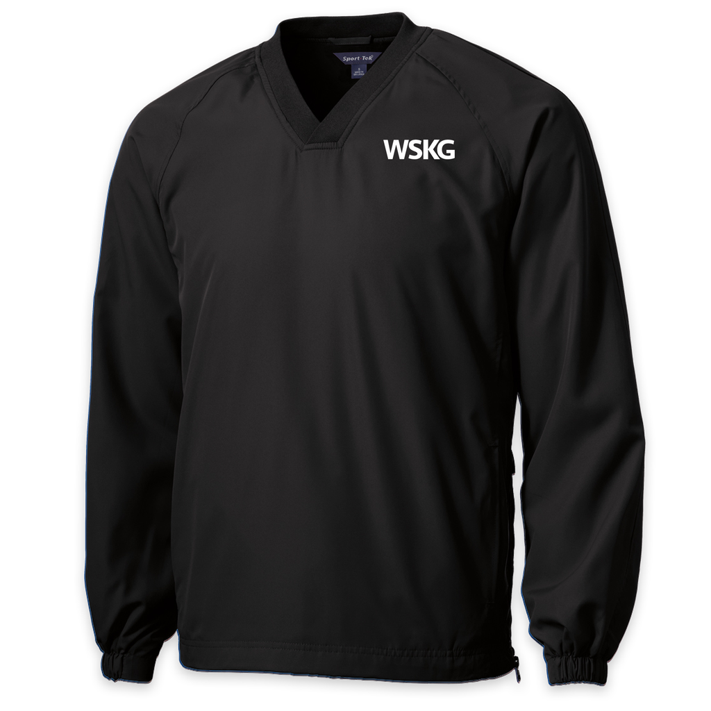 [JST72-XS-Black] WSKG V-Neck Raglan Wind Shirt (XS, Black)