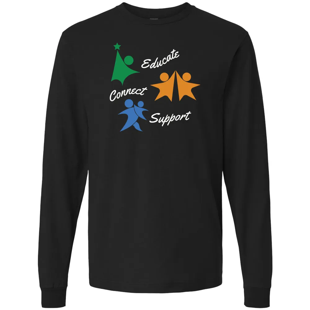 [64400-S-Black] Mothers & Babies - Stars Long Sleeve T-Shirt (S)