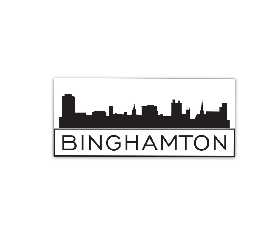 Binghamton Skyline Car Magnet