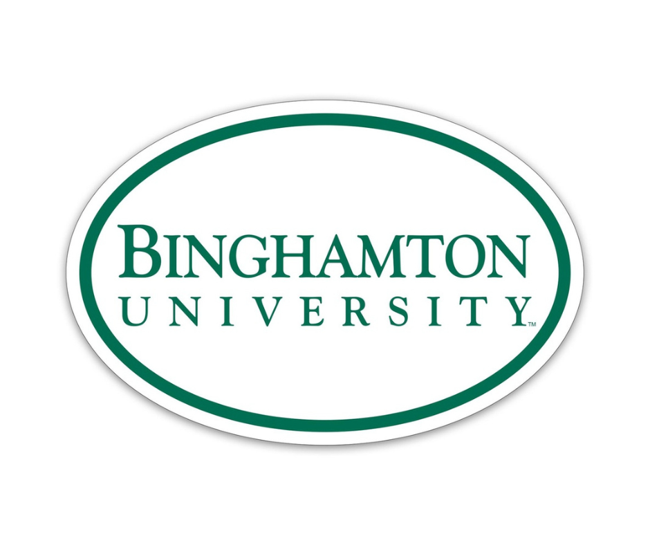 Binghamton University White Car Magnet