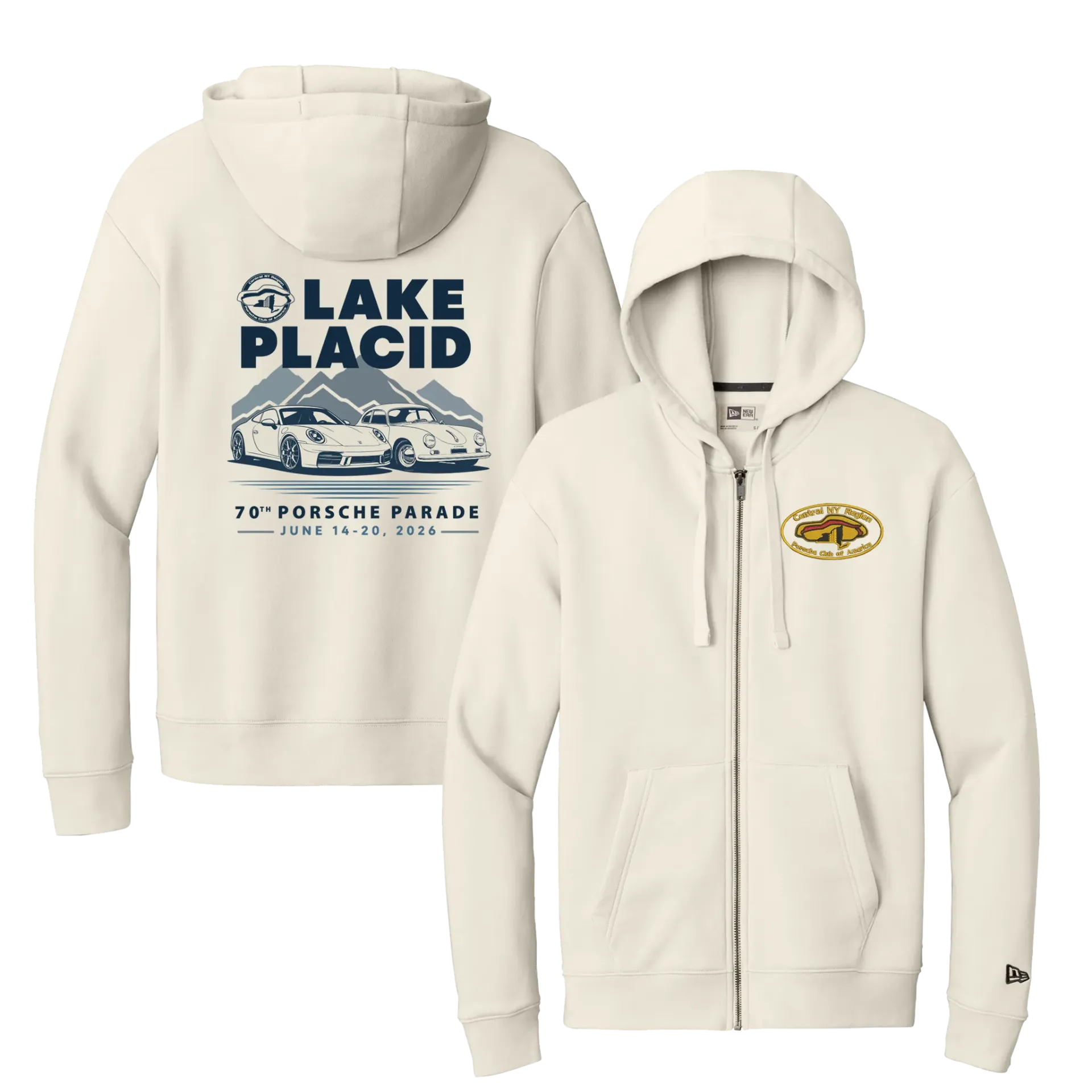 CNYPCA 2026 Porsche Parade New Era® Heritage Fleece Full-Zip Hoodie