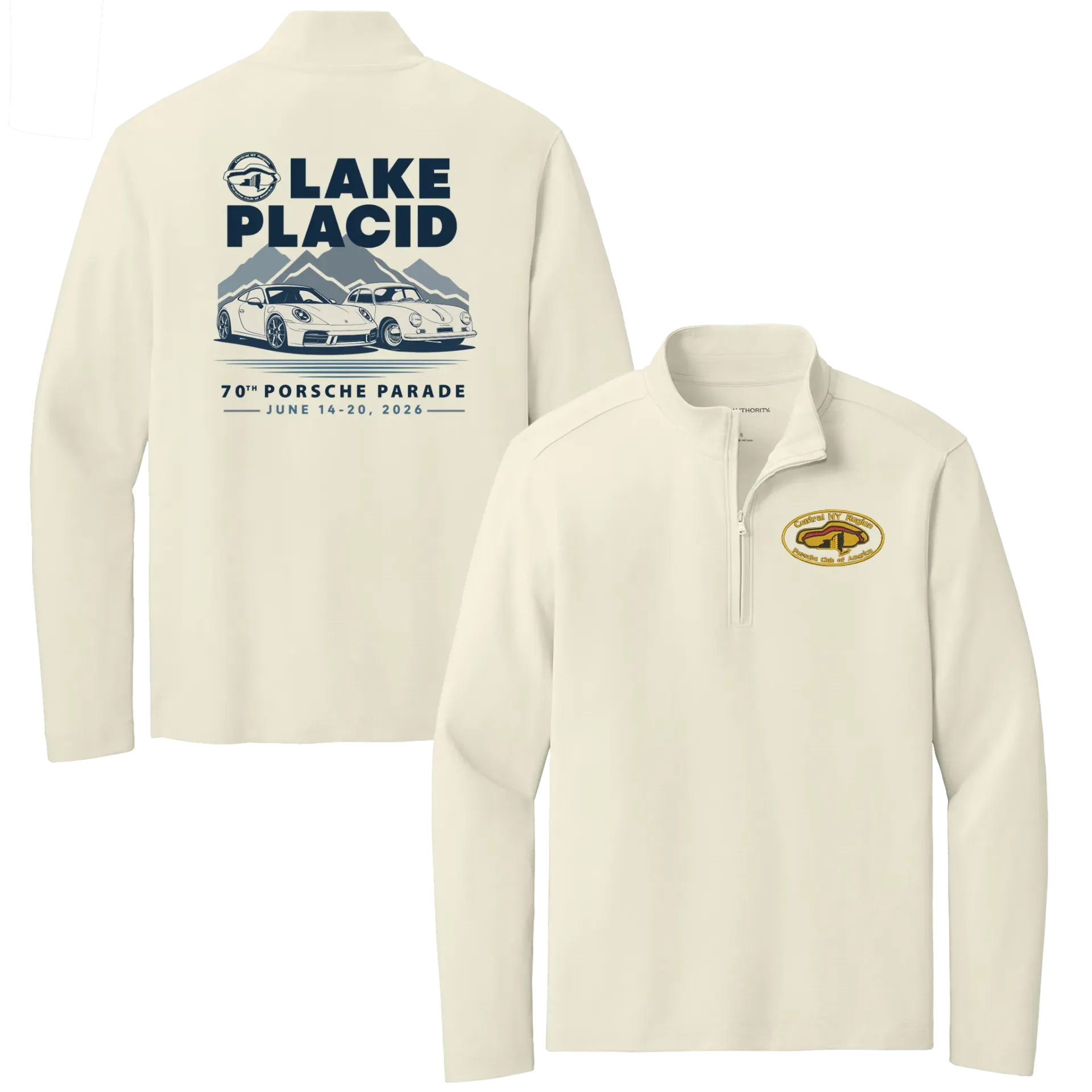 [K820-S-Parchment] CNYPCA 2026 Porsche Parade Breakwater 1/4-Zip Pullover (S, Yes (enter NAME and COLOR THREAD in notes when checking out))