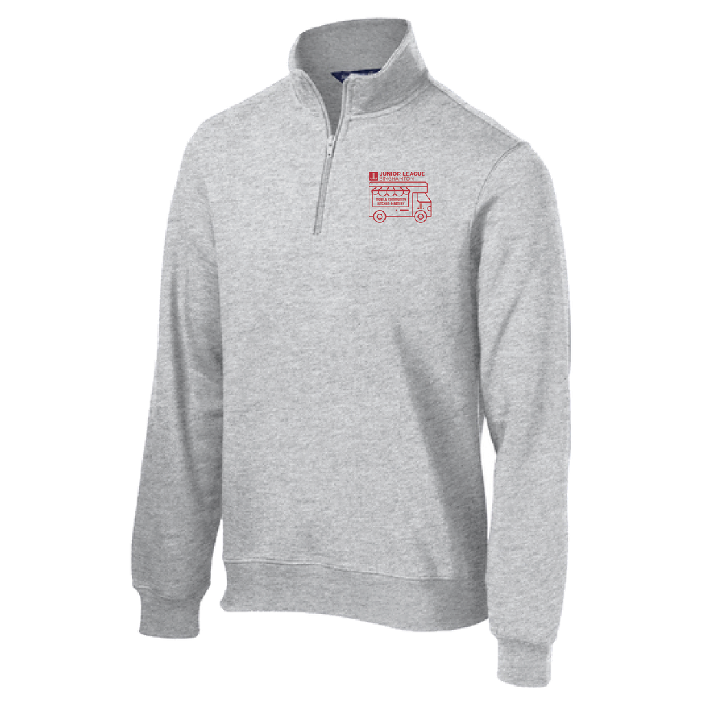 [ST253-S-Athletic Heather] Junior League Of Binghamton - Sport Tek 1/4 Zip Sweatshirt! (S, Athletic Heather)