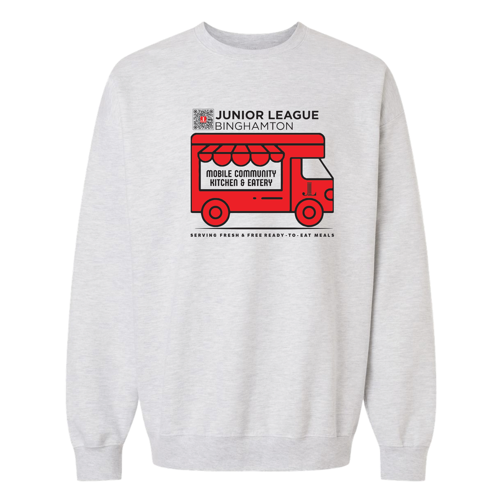 [SF000-S-Ash] Junior League Of Binghamton - Softstyle Crewneck! (S, Ash)