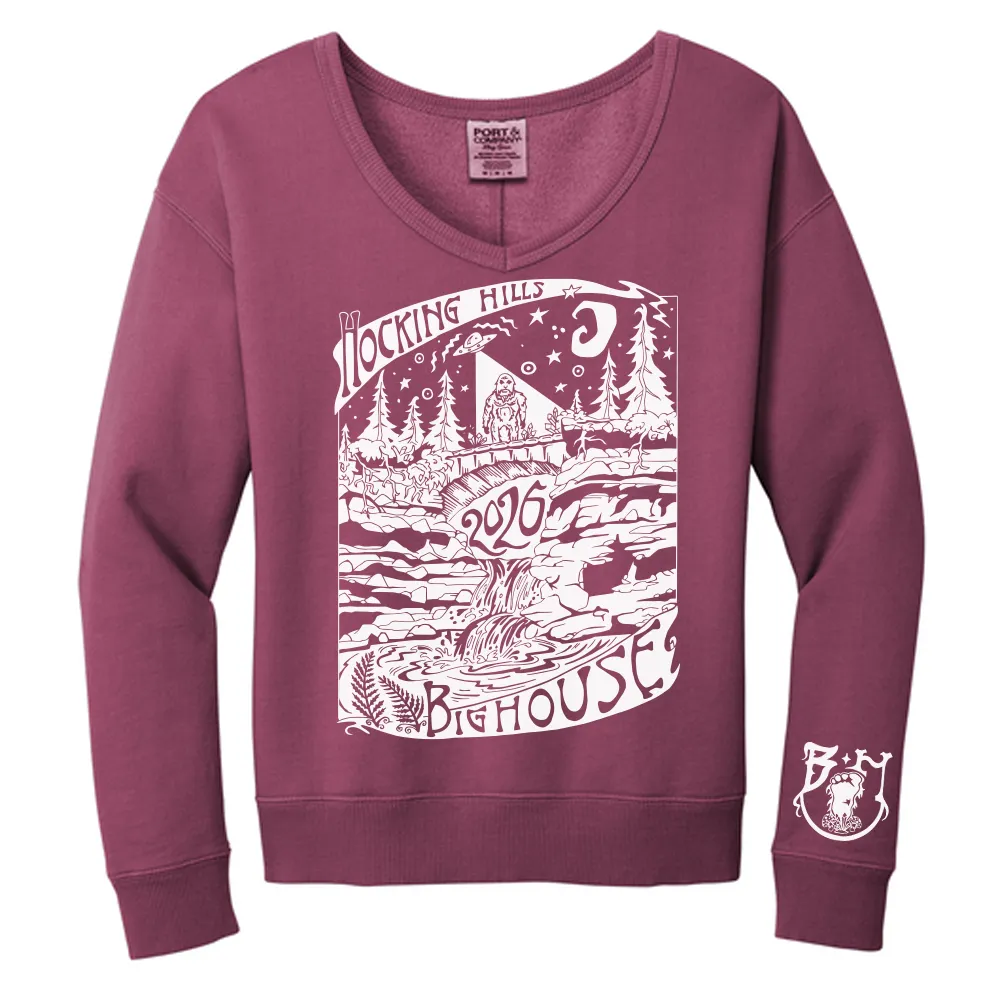 Big House Women's Beach Wash V-Neck Sweatshirt