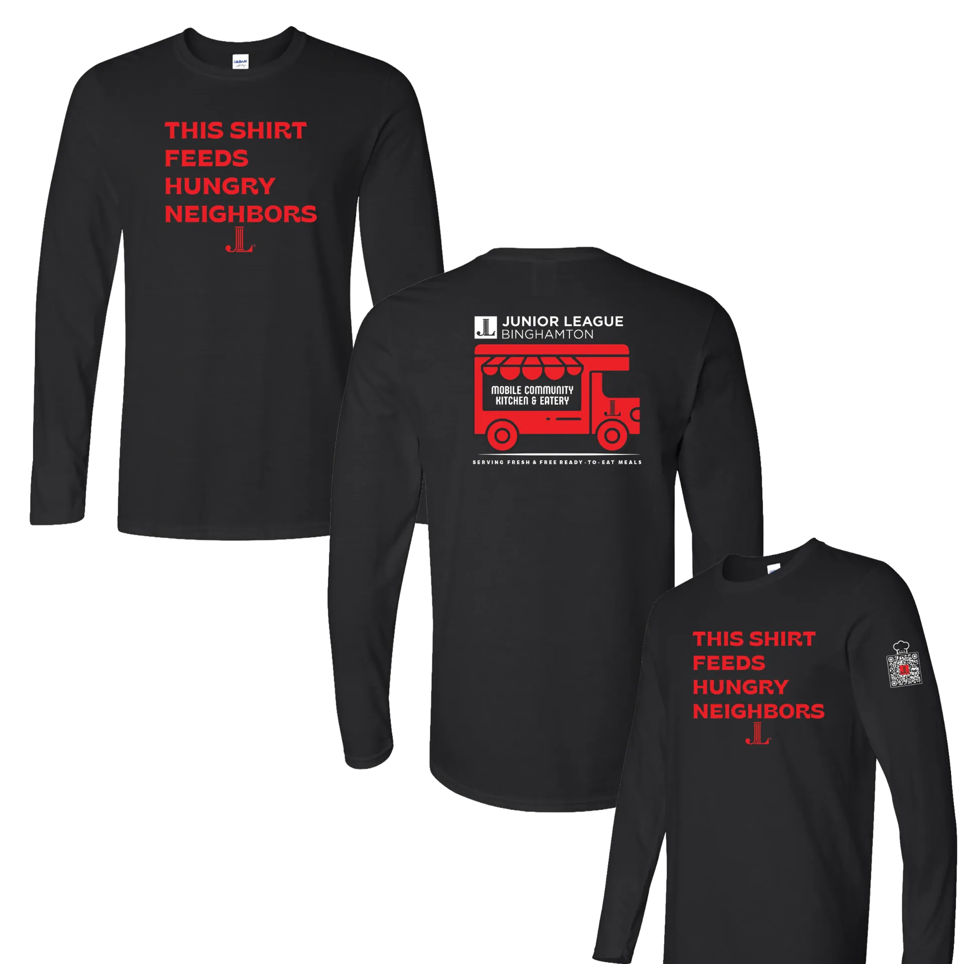 Junior League Of Binghamton - This Shirt Feeds Hungry Neighbors Softstyle Long Sleeve!