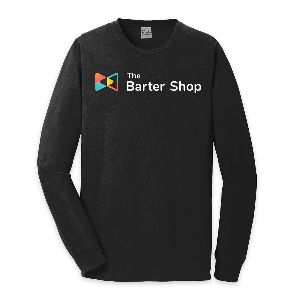 Barter Shop Beach Wash Long Sleeve Tee (Black, S)