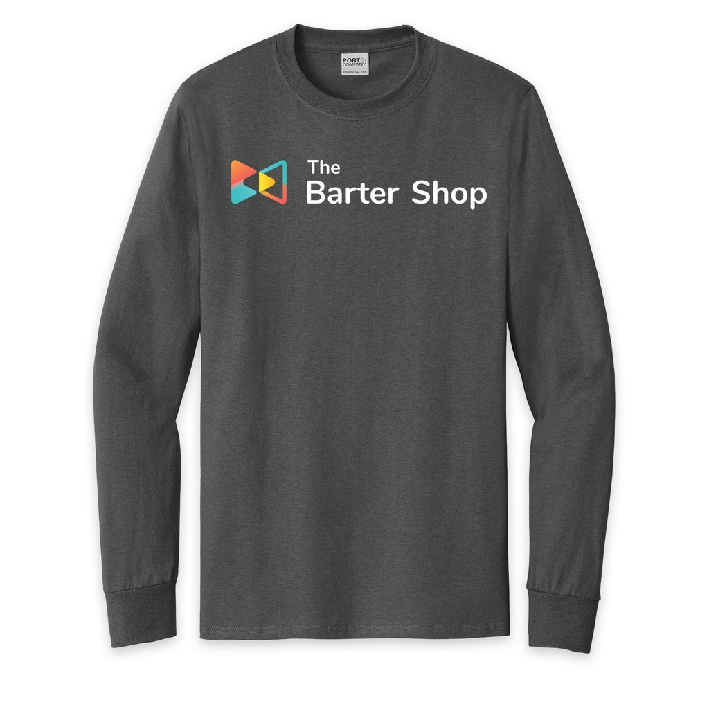 Barter Shop Long Sleeve Tee (Charcoal, S)