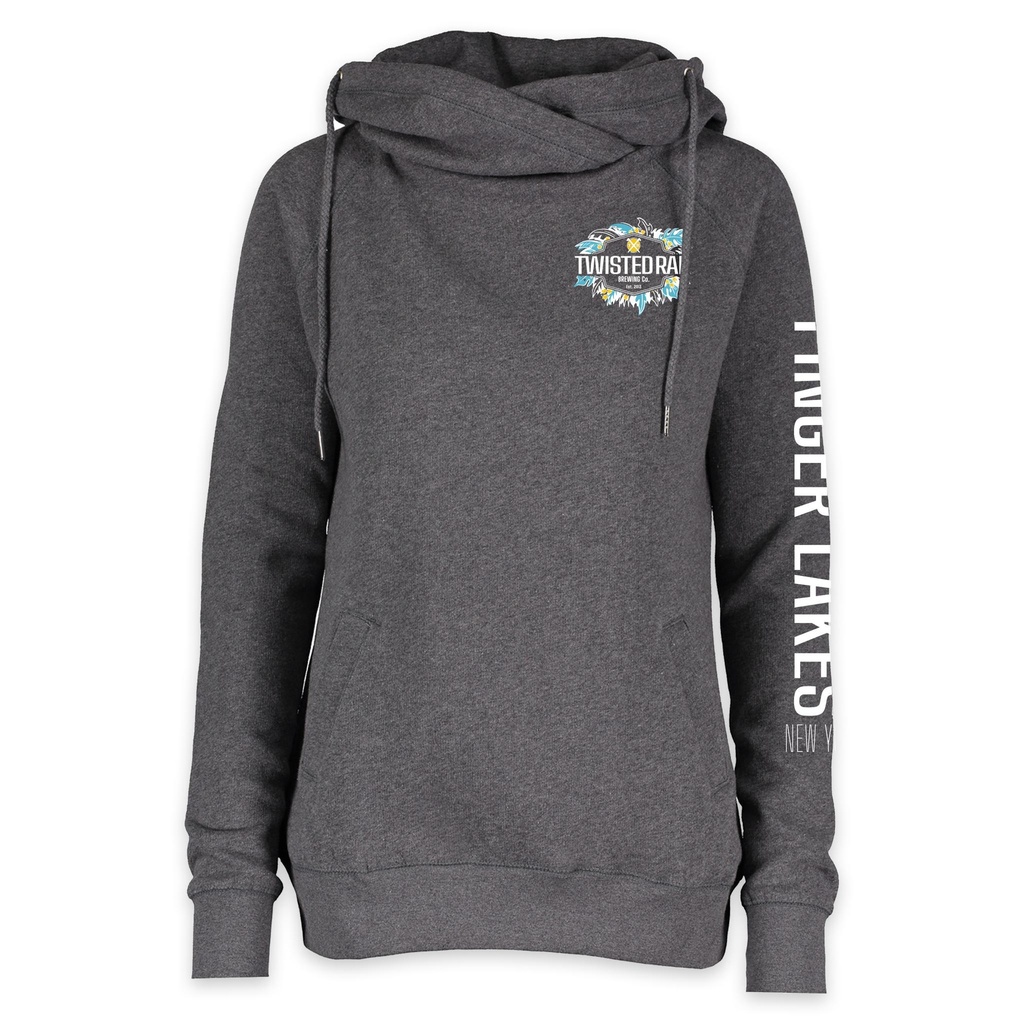 Twisted Rail Ladies Cowl Neck Hoodie