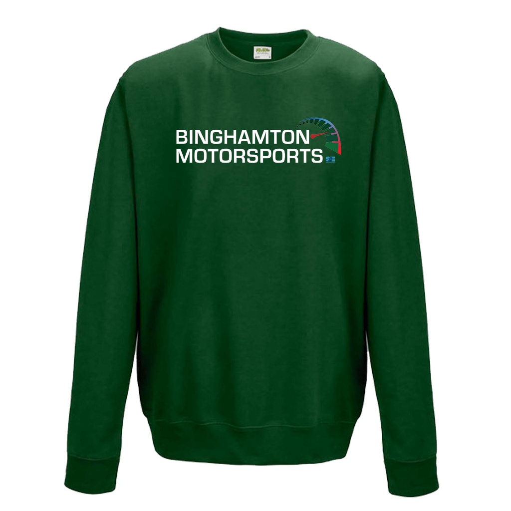 Binghamton Motorsports Crewneck Full Chest in Green