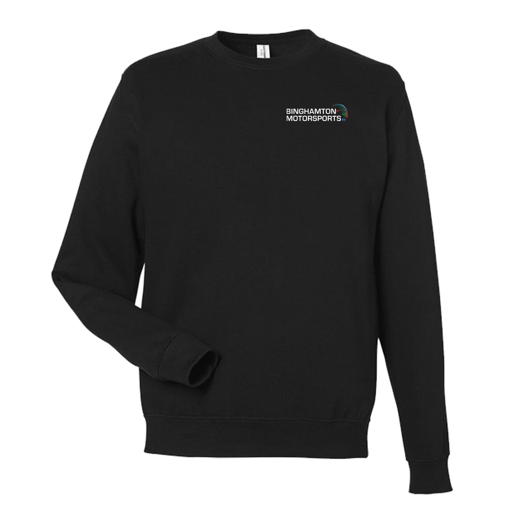 [SF000-S-Black] Binghamton Motorsports Crewneck Left Chest in Black (S)