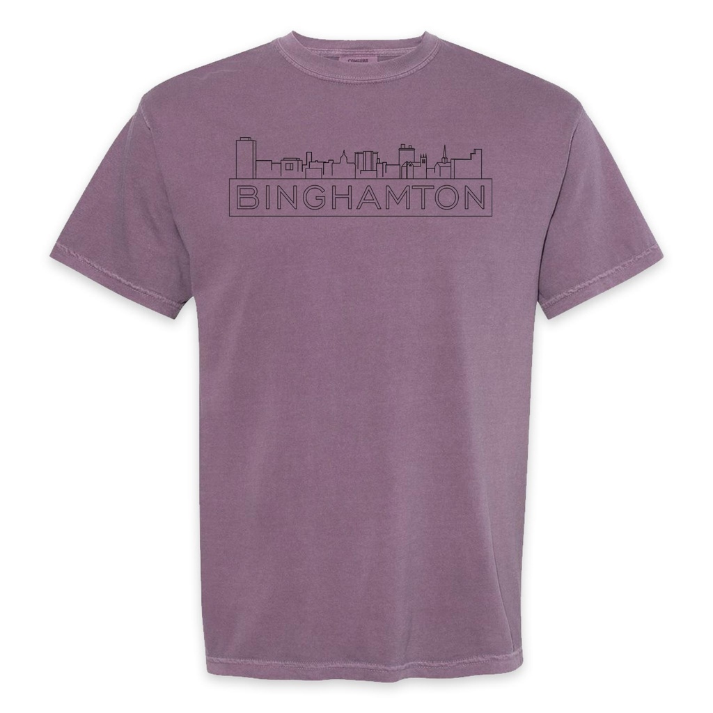 [1717-S-Wine] Binghamton Skyline Tee! (Wine, S)