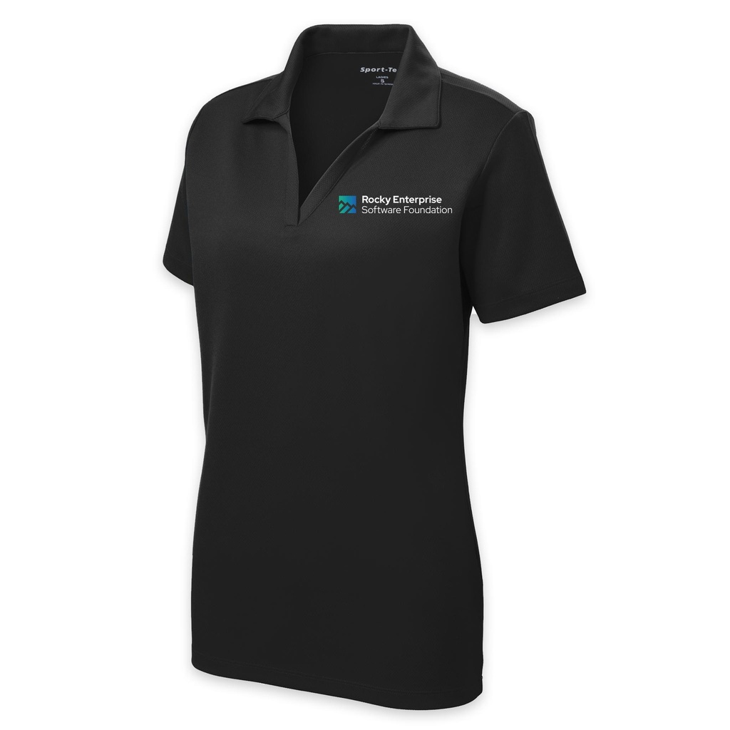 [LST640-S-Black] RESF Ladies RacerMesh Polo (Black, S)