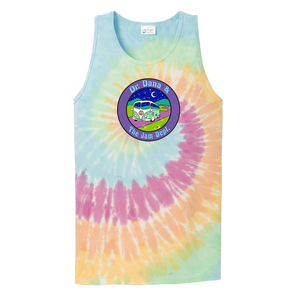 [PC147TT-S-Pastel Rainbow] Dr. Dana & The Jam Dept. Tie Dye Tank Top (S)