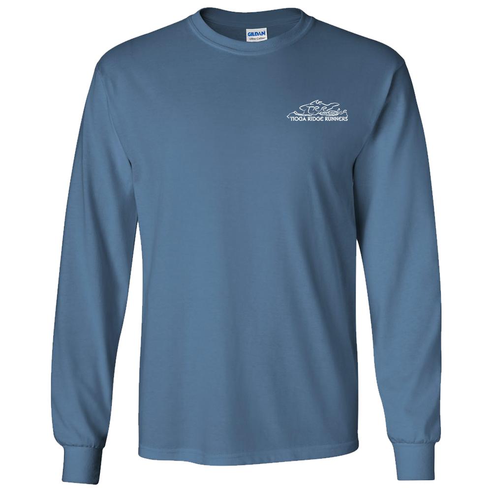 [2400-S-Indigo Blue] Tioga Ridge Runners Long Sleeve T-Shirt (Indigo Blue, S)