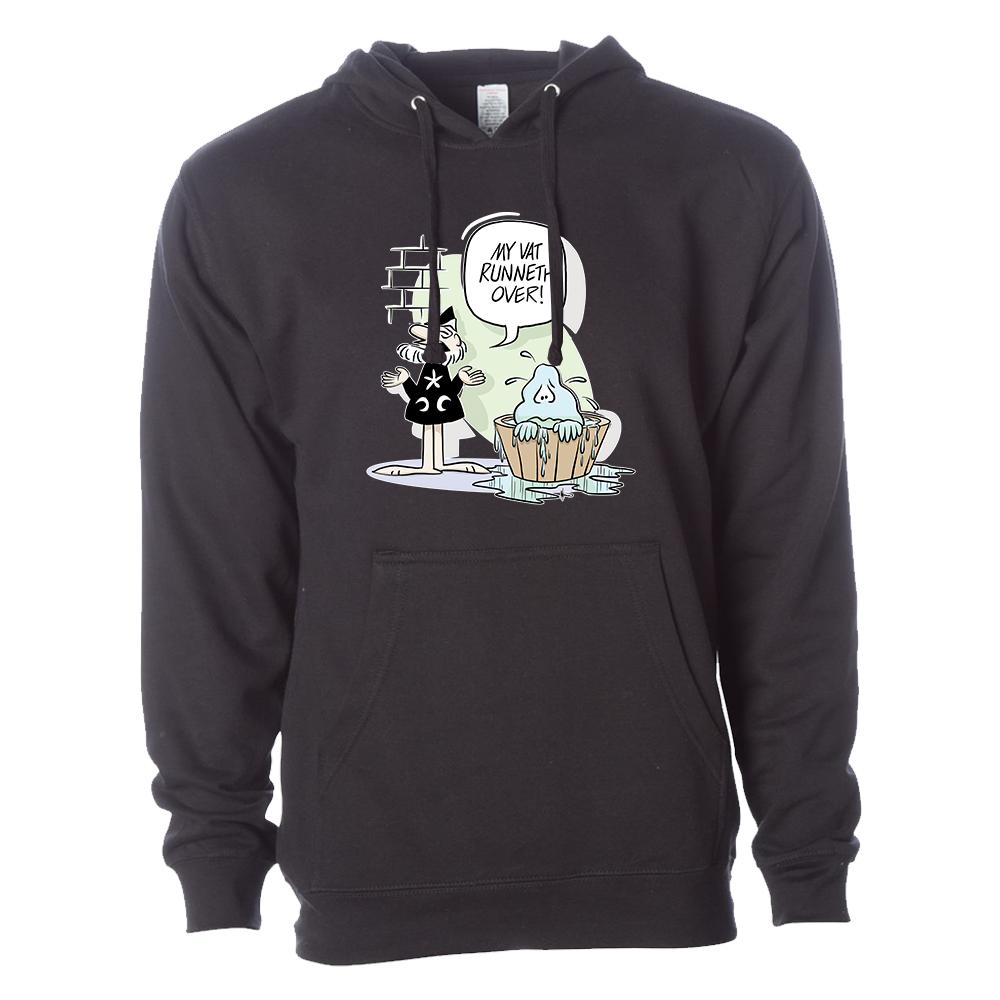 [SS4500-S-Black] Wizard of ID - Vat Hooded Sweatshirt (Black, S)