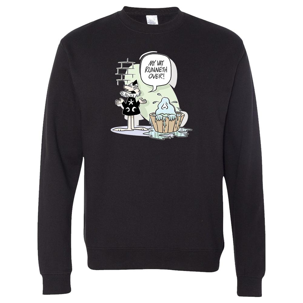[SS3000-S-Black] Wizard of ID - Vat Crewneck Sweatshirt (Black, S)