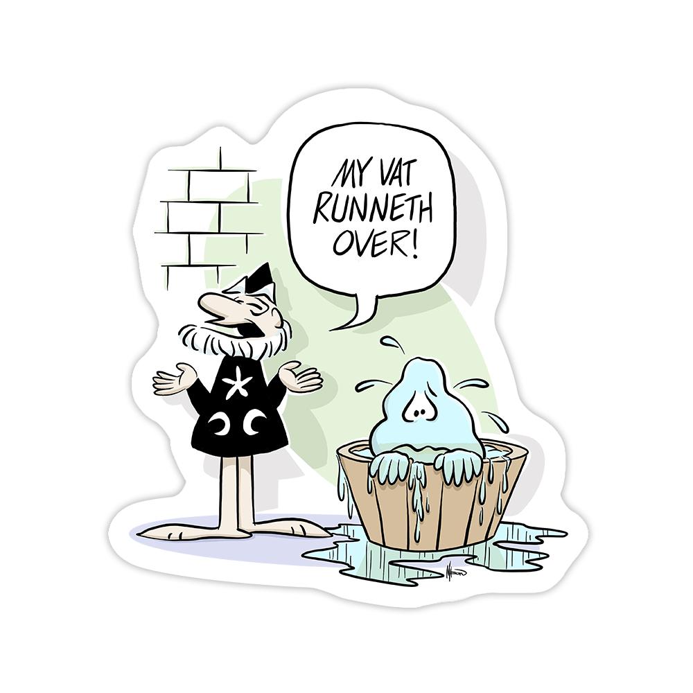 Wizard of ID - Vat Sticker