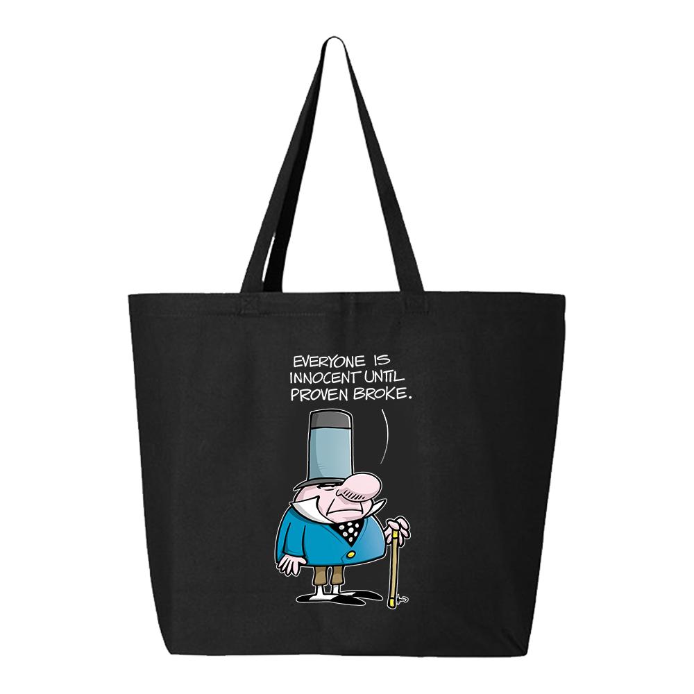 [Q600-Black] Wizard of ID - Broke Jumbo Tote (Black)
