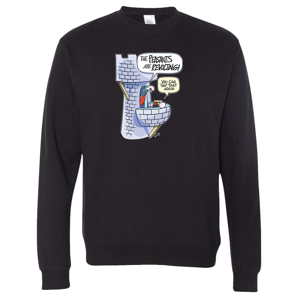 Wizard of ID - Peasants Crewneck Sweatshirt (Black, S)