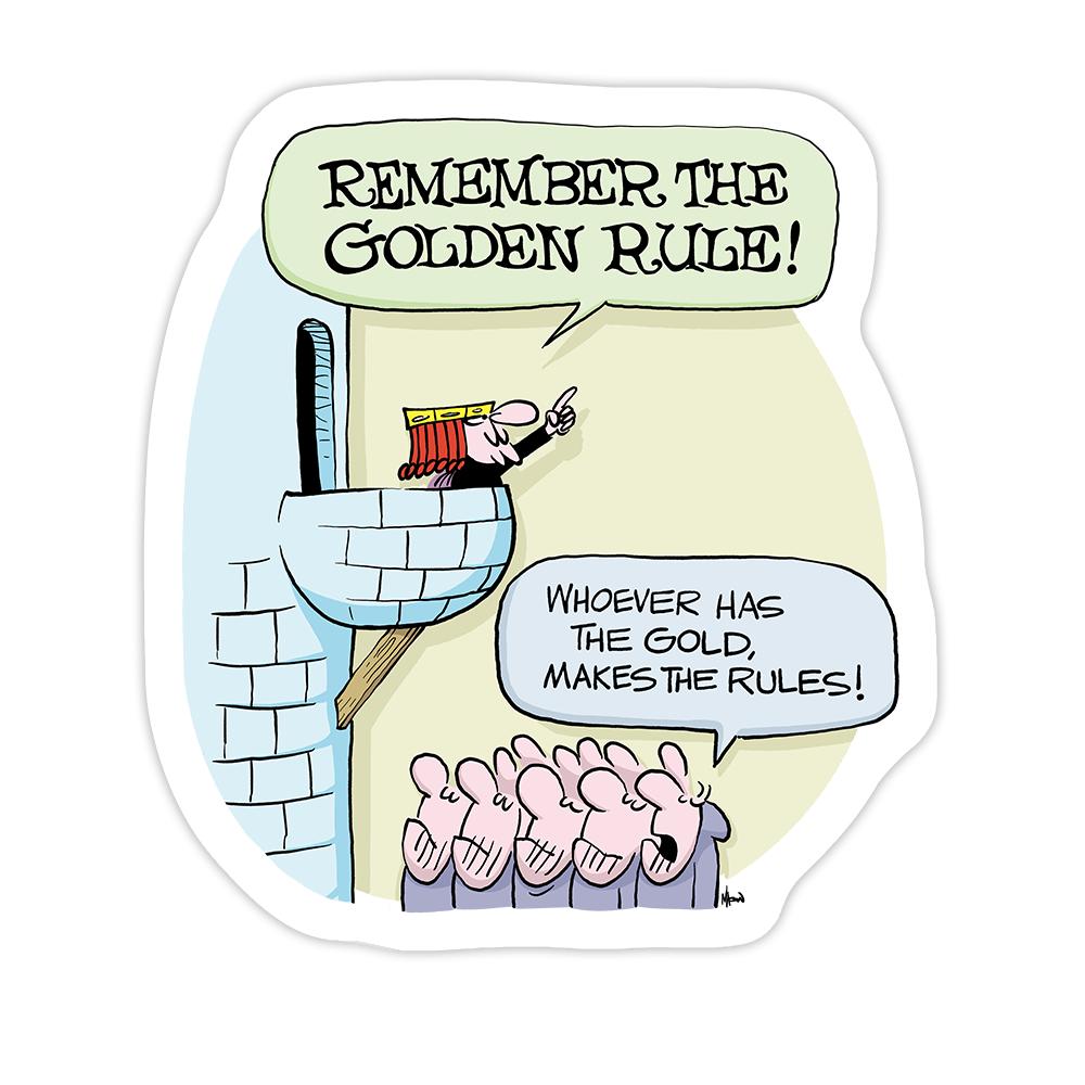 Wizard of ID - Golden Rule Sticker