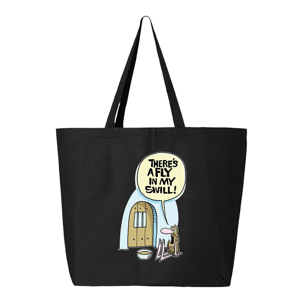[Q600-Black] Wizard of ID - Fly In My Swill Jumbo Tote (Black)