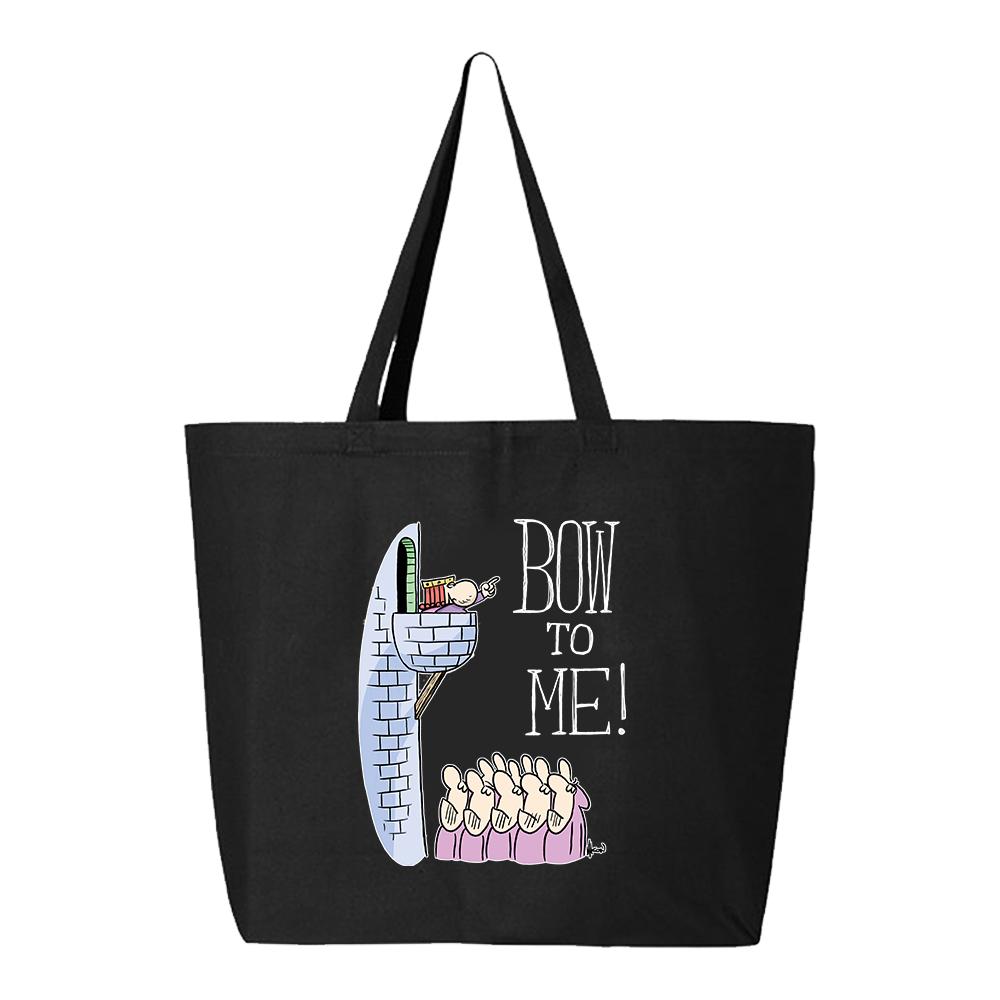 [Q600-Black] Wizard of Id - Bow to Me Jumbo Tote (Black)