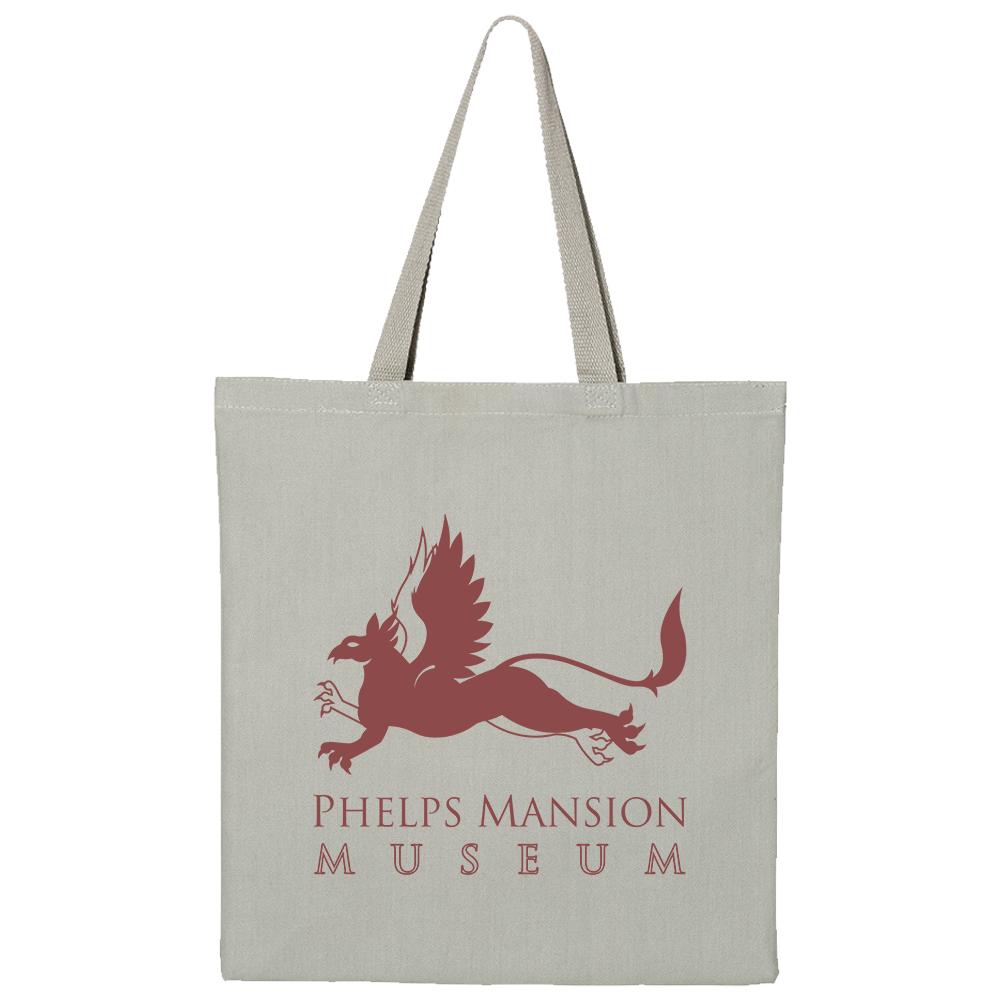 Phelps Mansion Tote Grey with Gryphon