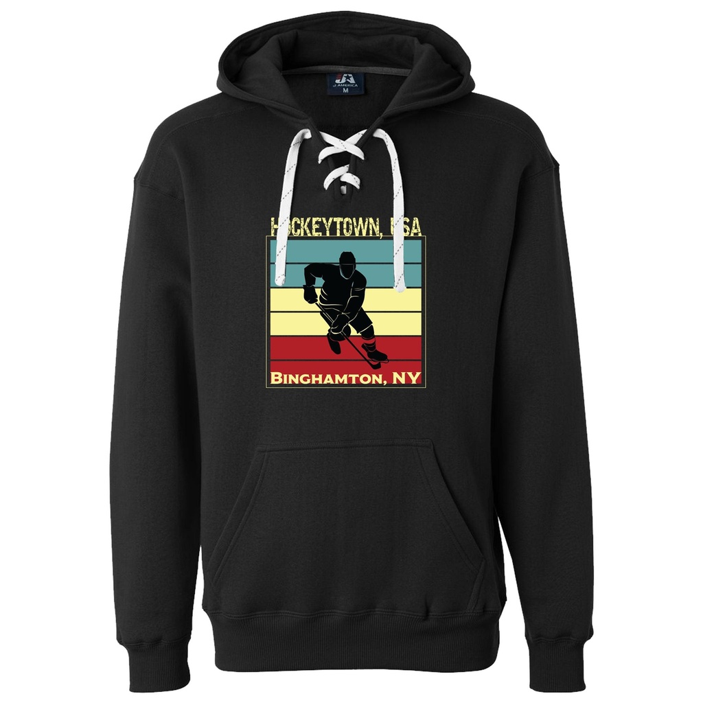 HockeyTown, USA Lace Hoodie in Black!