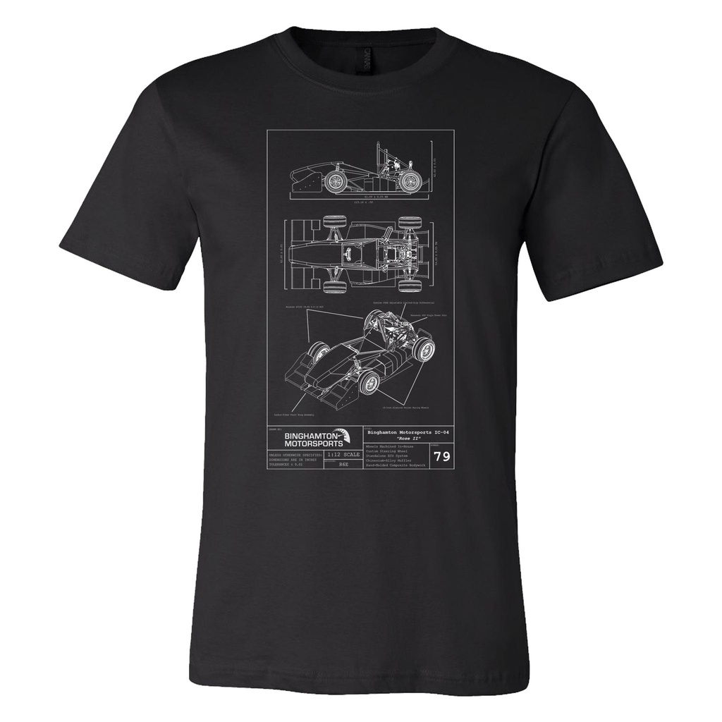 Binghamton Motorsports T-Shirt Design 2 in Black