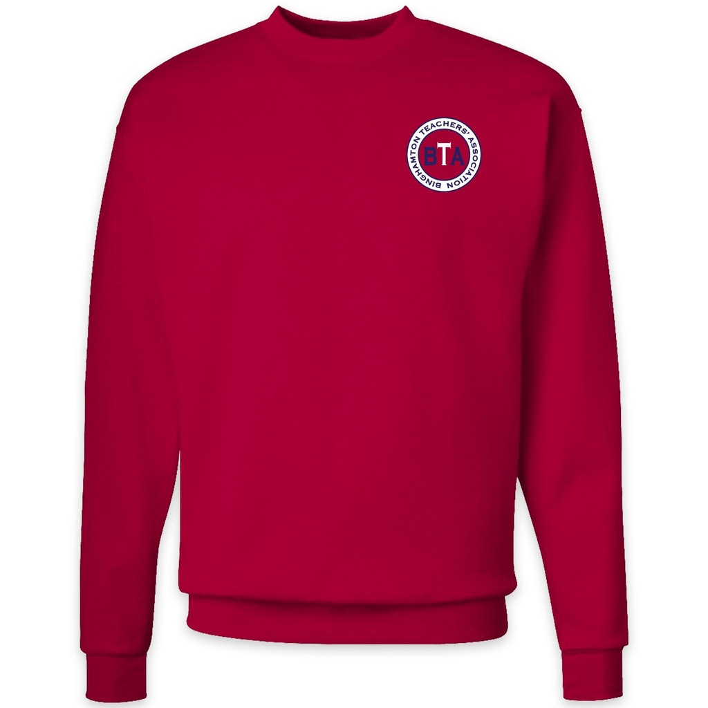 [P160-S-Deep Red] Binghamton Teachers' Association Crewneck (Deep Red, S)