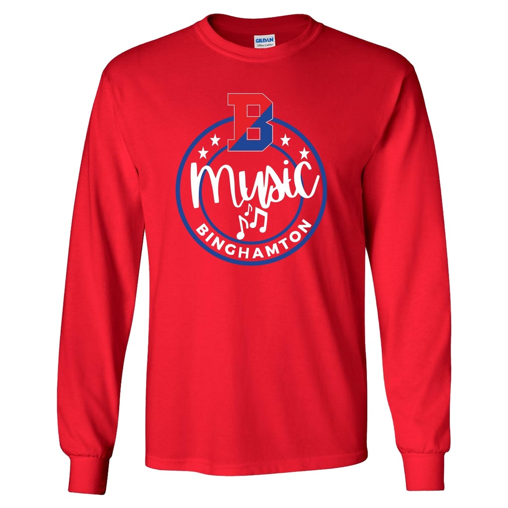 [2400-Red-S] BHS Music Dept. Long Sleeve T-Shirt (Red, S)