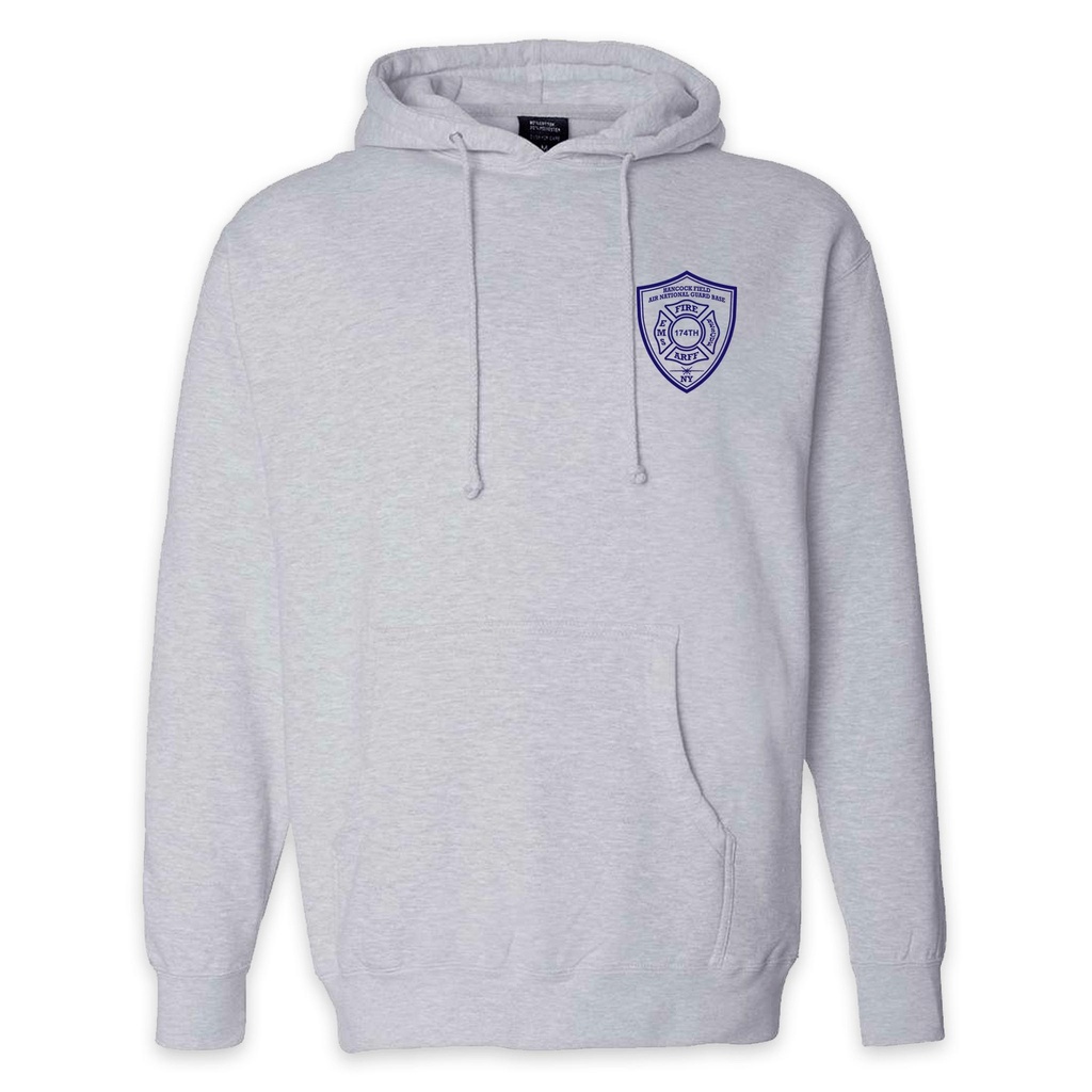 LEISURE WEAR- Hancock Fire Department Hooded Sweatshirt (Front Only Blue Logo)