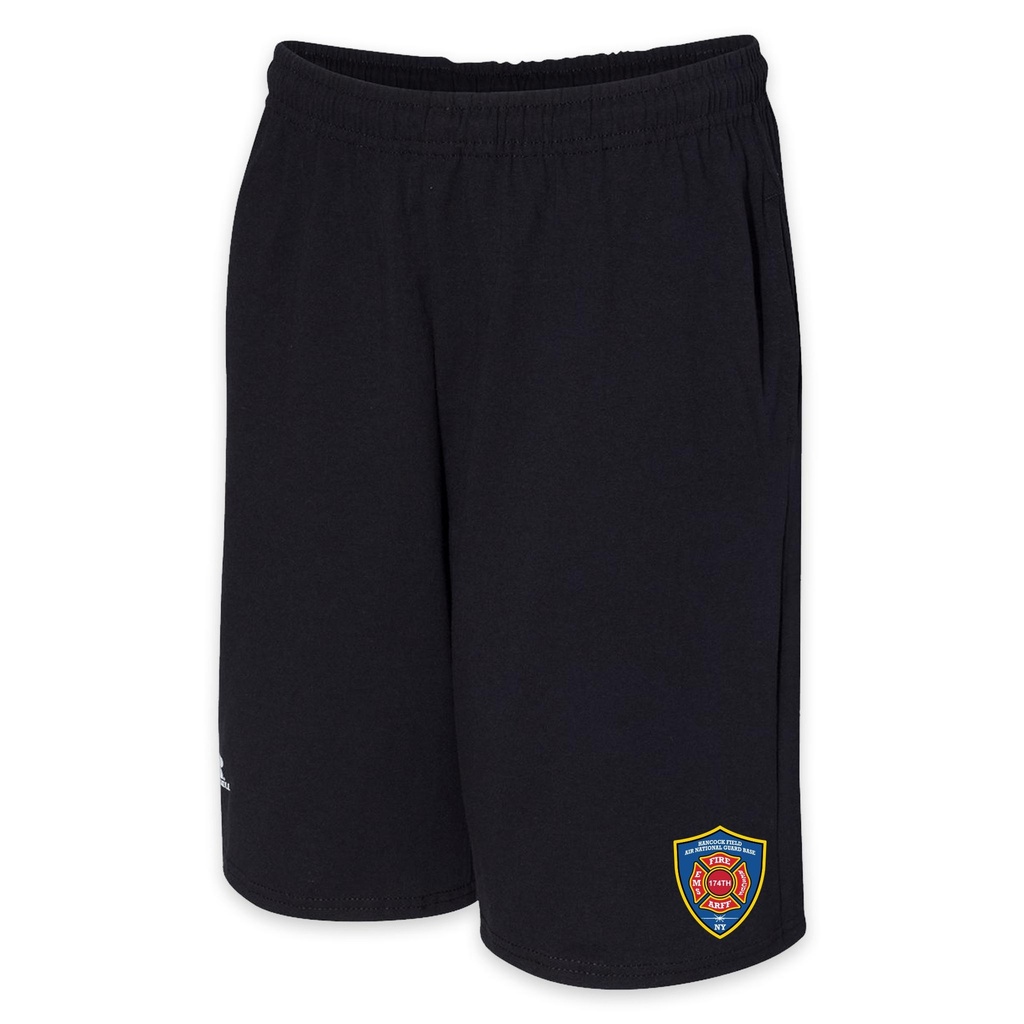ON DUTY- Hancock Fire Department 10" Shorts (Full Color Logo) (Black, S)