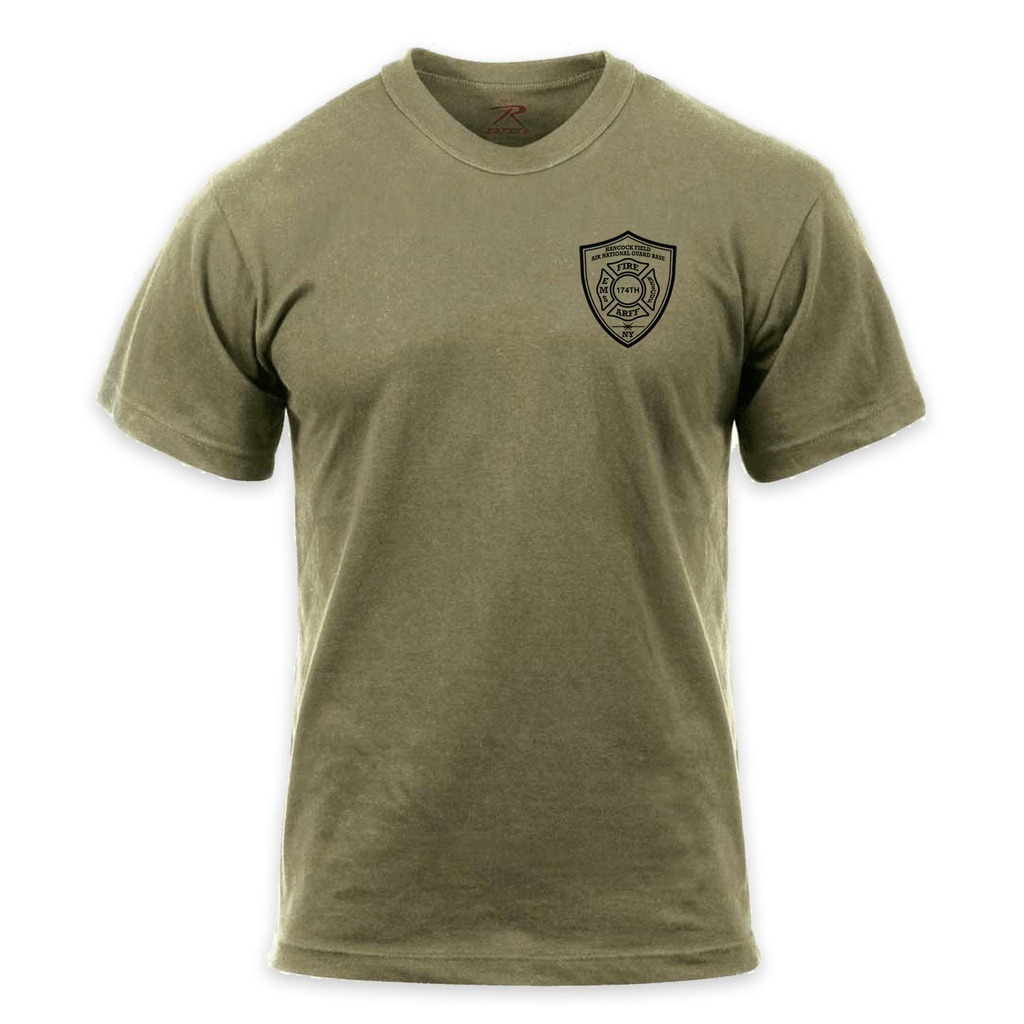 [2934-S-Coyote Brown] ON DUTY- Hancock Fire Department Coyote Short Sleeve Tee (Black Logo) (S)