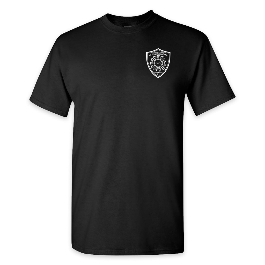ON DUTY- Hancock Fire Department Short Sleeve Tee (Front Only- White Logo)