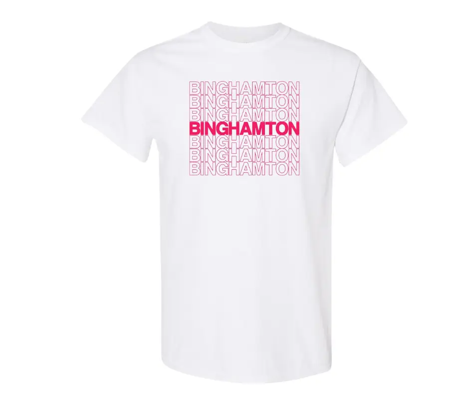 [1717-S-White] Binghamton NY Tee (S)