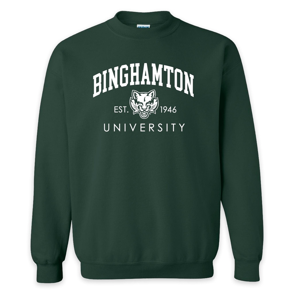 [18000-S-Forest] Binghamton University Bearcat Crewneck (S)