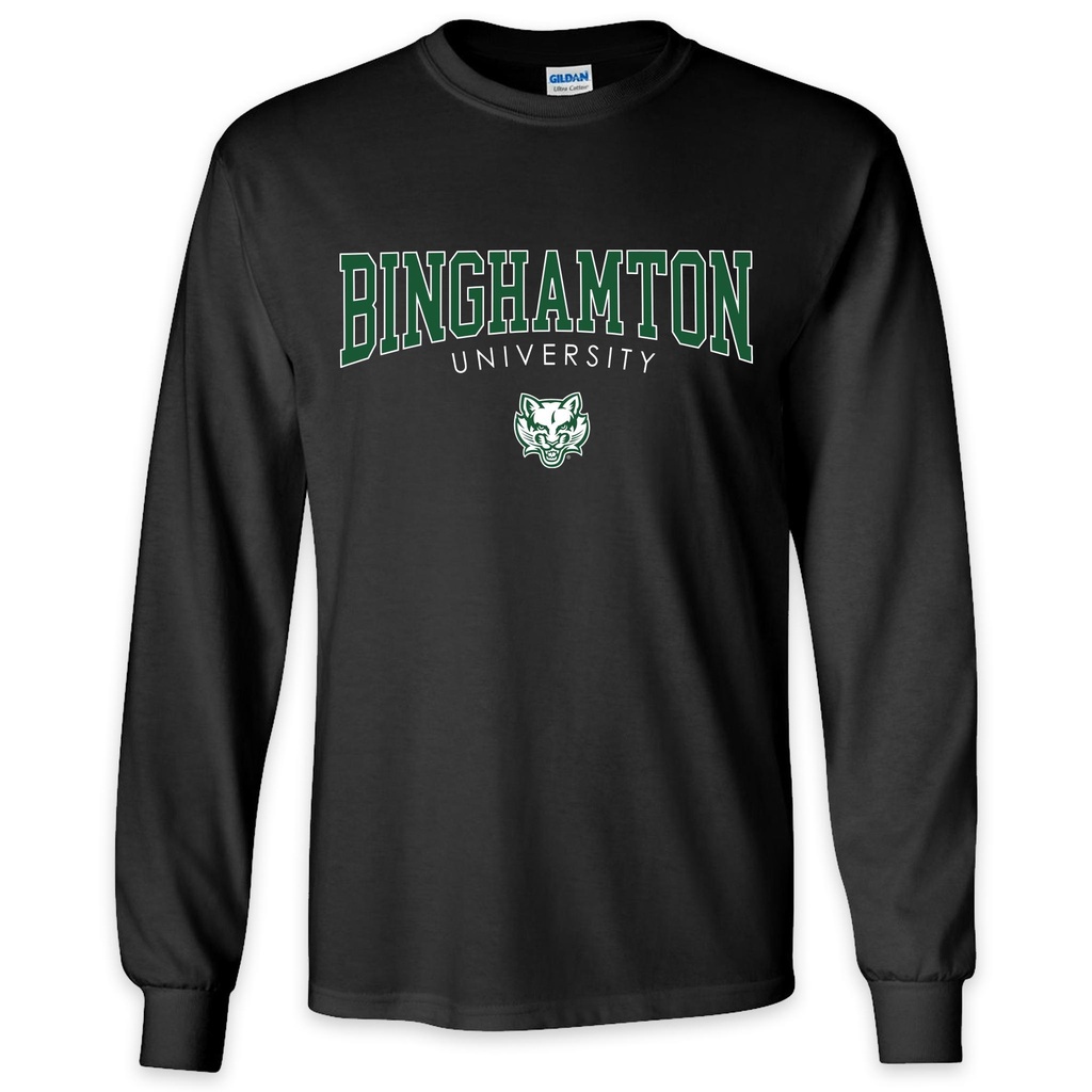 [2400-S-Black] Binghamton University Black Long Sleeve Tee (S)