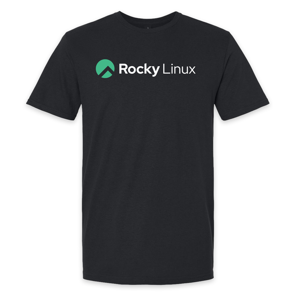 [64000-S-Black] Rocky Linux T-Shirt (Black, S)