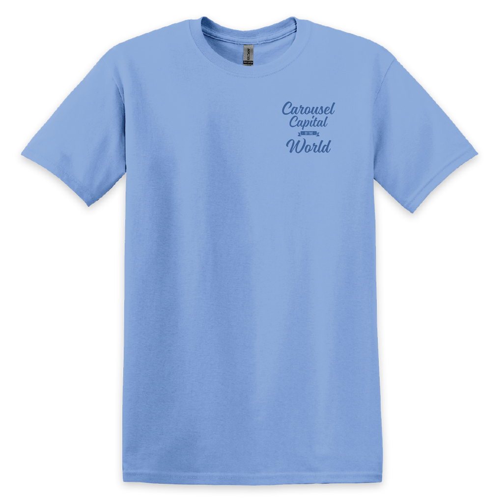 [64000-S-Carolina Blue] Carousel Capital Of The World - One Color Design (S, Carolina Blue)